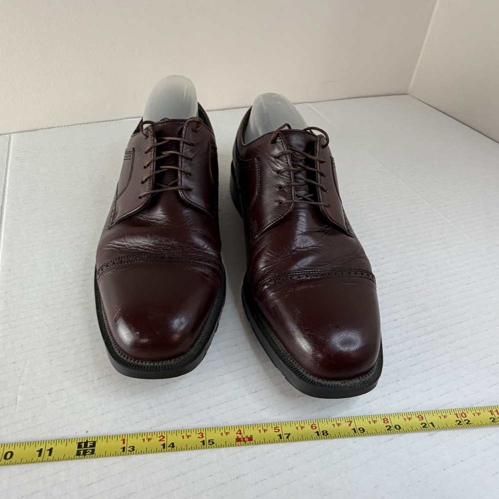 Florsheim‎ Comfortech Brown Leather Cap Toe Oxford Dress Shoes Mens 9.5 3E